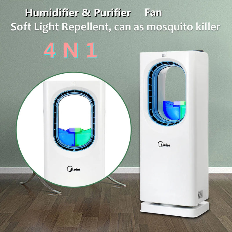 Ventilador Multifuncional de Aire Acondicionado y Purificación Doméstica - Humidificación y Control de Mosquitos