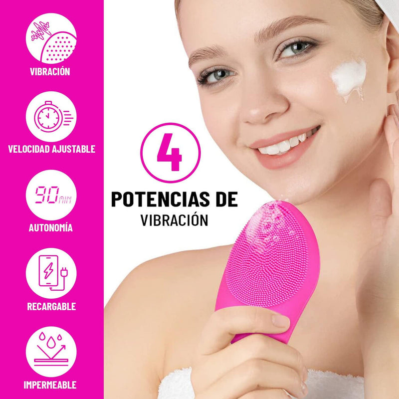 Cepillo Limpiador Facial Eléctrico - Masajeador Exfoliante de Silicona Recargable para Belleza y Cuidado de la Piel