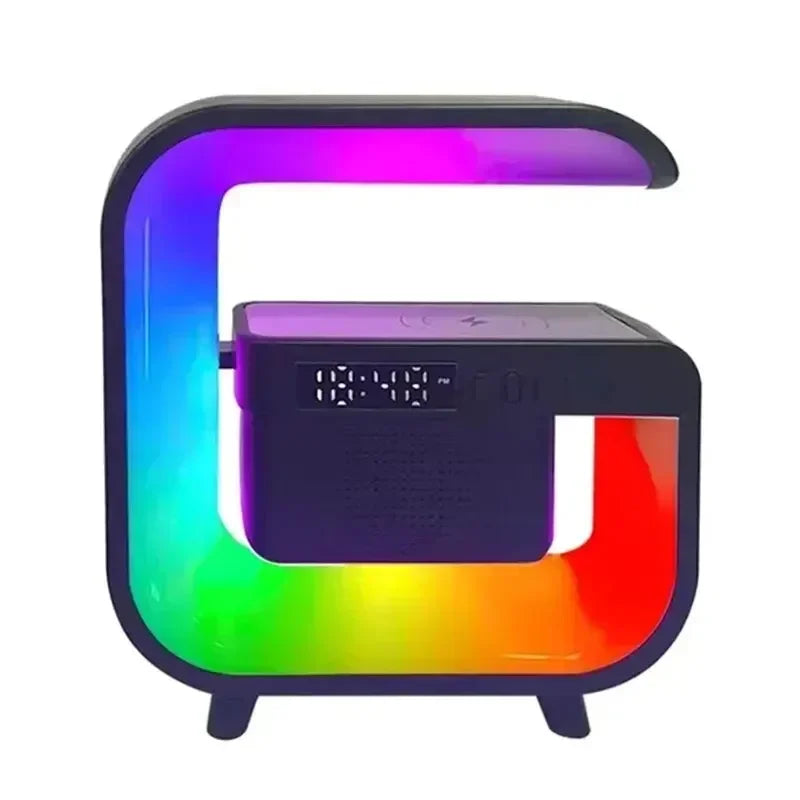 Bluetooth Speaker Wireless Charger Pad Stand TF RGB Night Light Earphone Fast Charging Station for Airpods iPhone Samsung Xiaomi