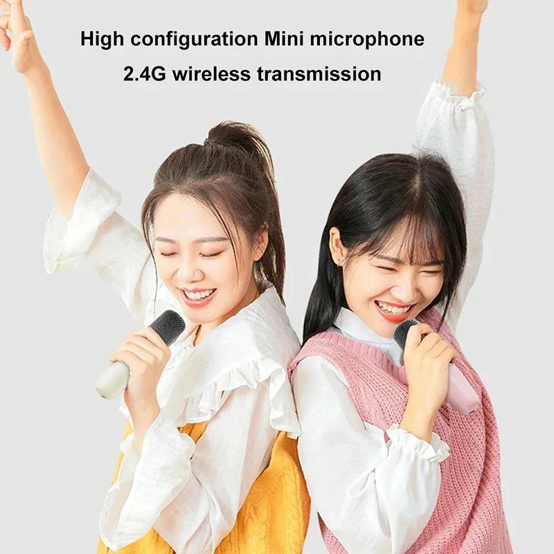 K12 Karaoke Machine Portable Bluetooth  5.3 PA Speaker System with 1-2 Wireless Microphones Home Family Singing Children's Gifts